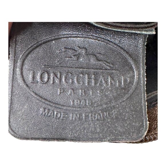 Vintage Longchamp Paris Small Black Nylon Makeup Cosmetic Shaving Men Bag READ - Picture 3 of 9